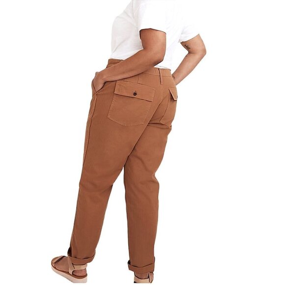 MADEWELL The Perfect Vintage Straight Workwear Utility Pants in Brown - Picture 4 of 13